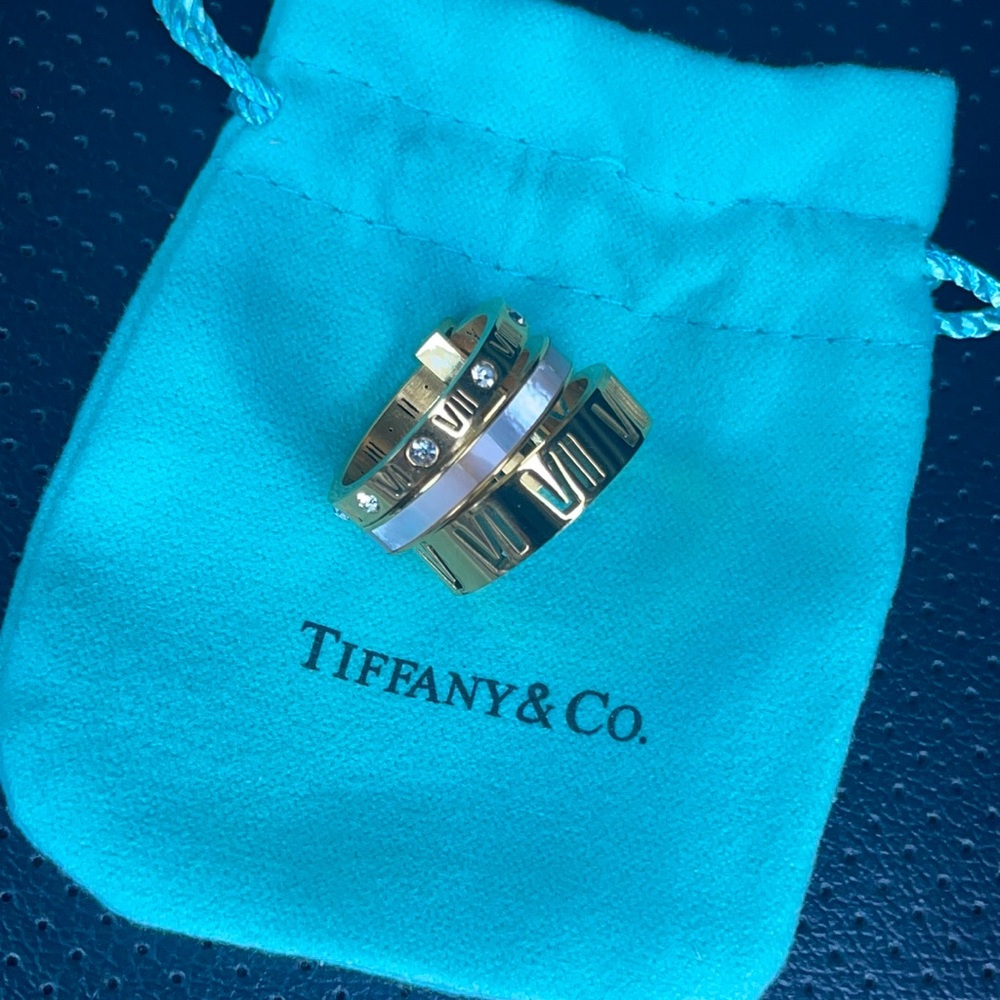 SOLD Tiffany inspired Bundle ring size 7